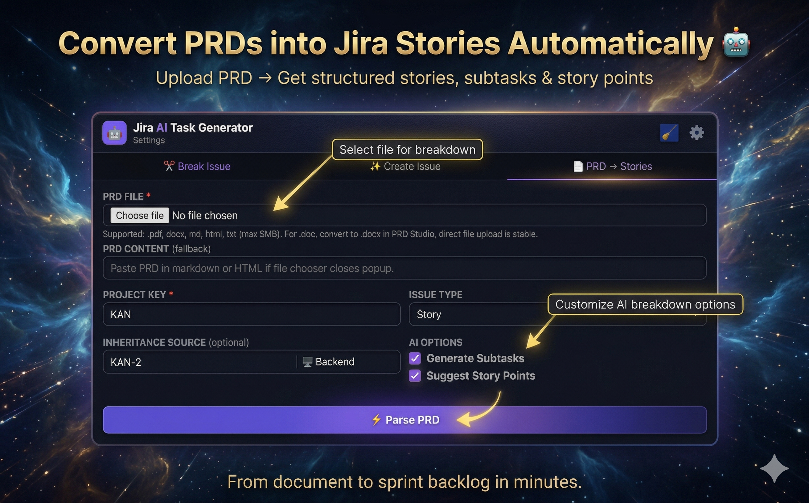 One click copy export